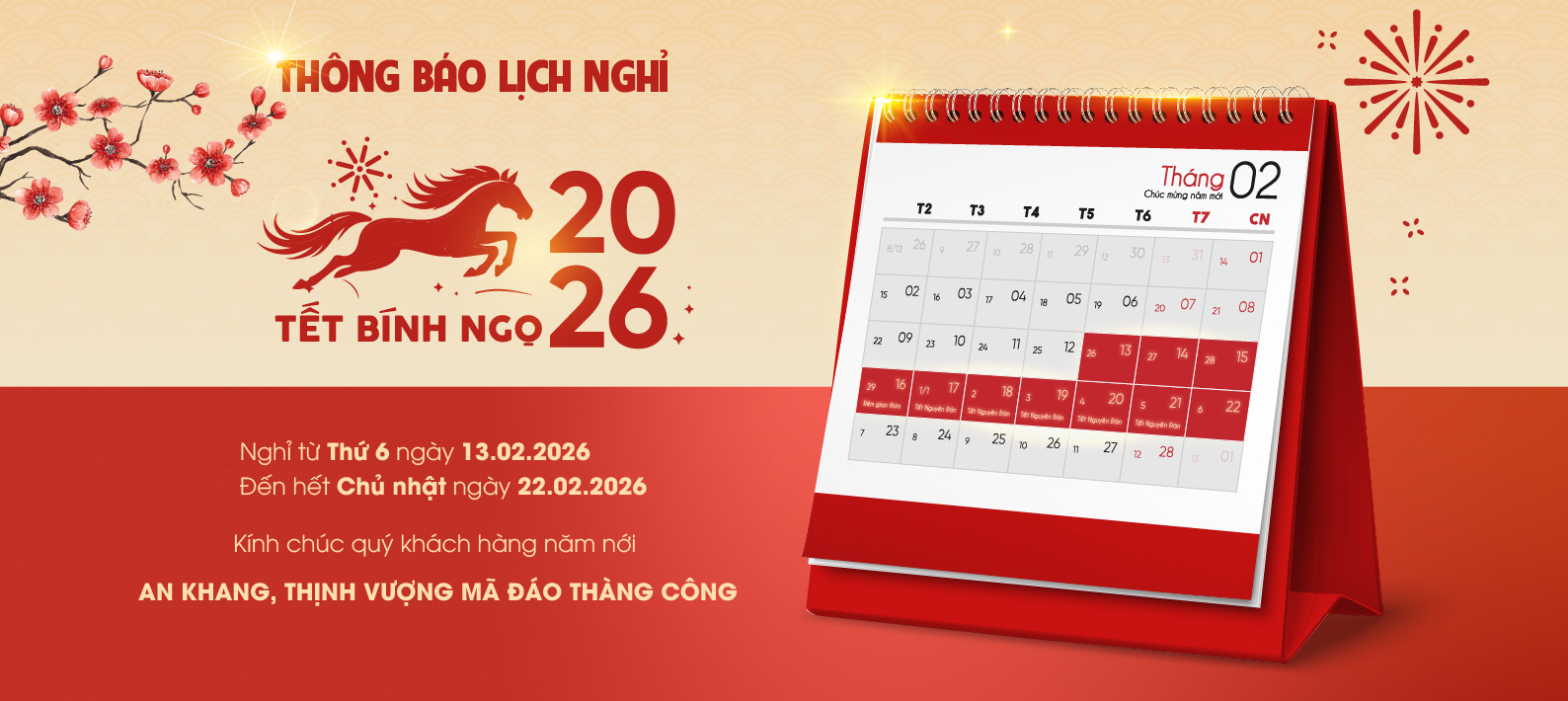 thông báo nghỉ tết